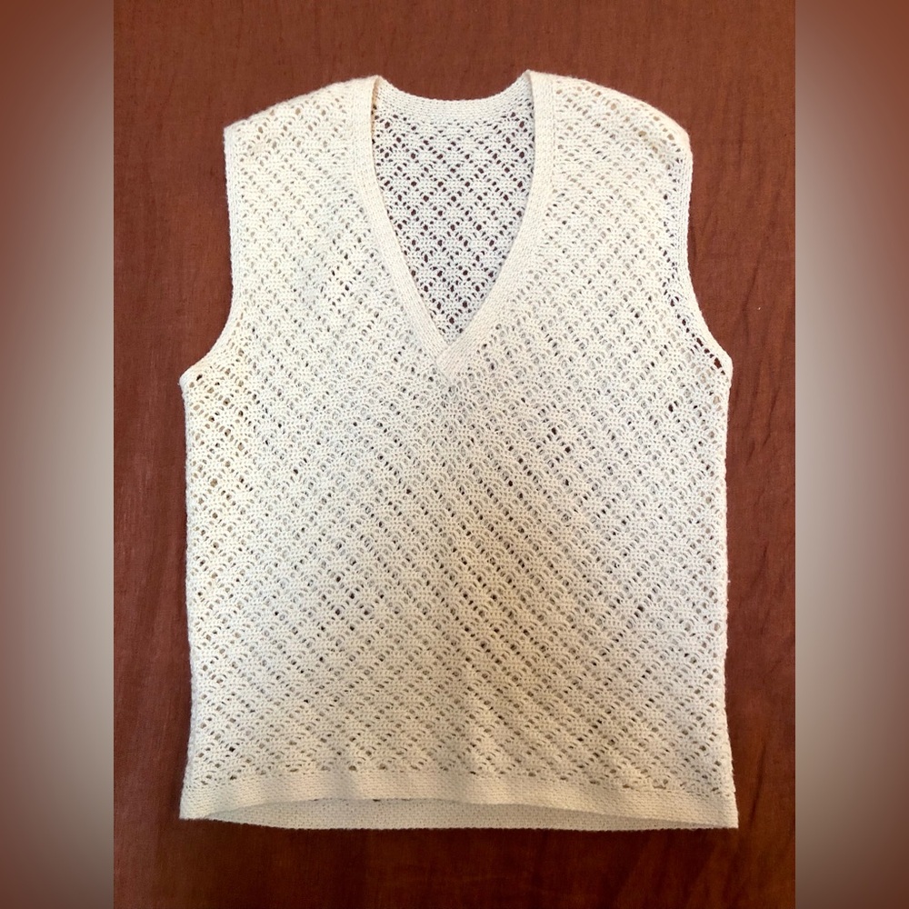 Vintage Cream Sweater Vest